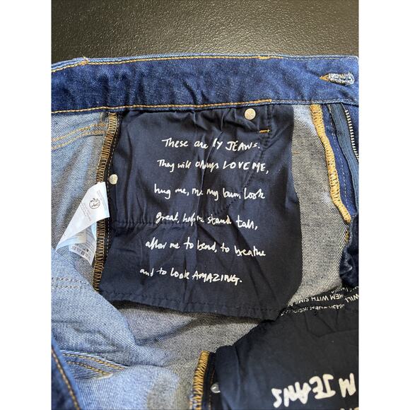 Boden Jeans Women's 8 Long Blue Girlfriend Dark Wash Straight 31" Inseam Preppy - Picture 9 of 14